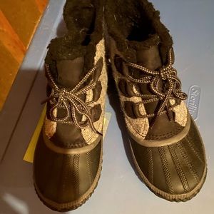Sorel winter boots/ duck boots black and gray 7.5